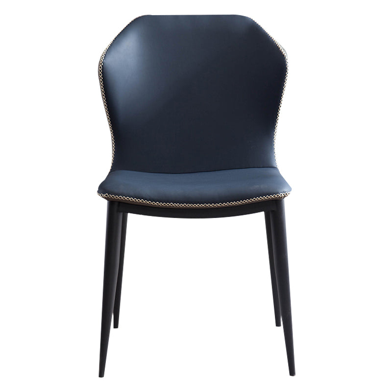 Contemporary Metal Dining Armless Chair Wingback Chair for Home Use (Set of 2) Clearhalo ' kitchen&dining_furn' 'Dining Chairs' 'Dining Tables & Seating' 'dining_chair' 'furn' 'furn_dining_chair' 'Furniture' 'furniture_dining_chair' 'Kitchen & Dining Furniture' 'kitchen' 4206461