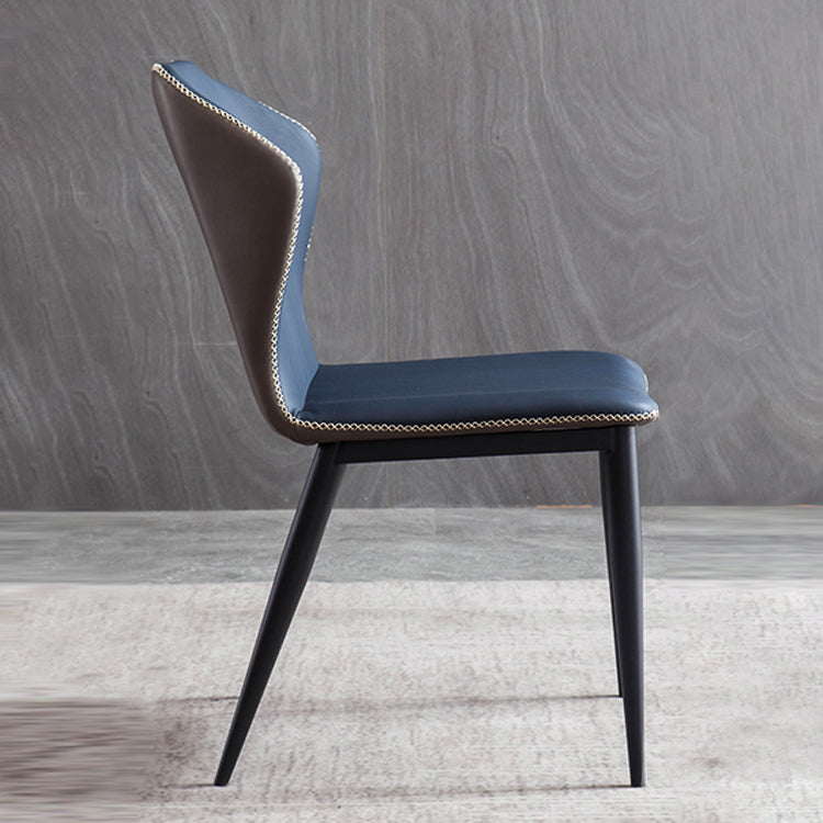 Contemporary Metal Dining Armless Chair Wingback Chair for Home Use (Set of 2) Clearhalo ' kitchen&dining_furn' 'Dining Chairs' 'Dining Tables & Seating' 'dining_chair' 'furn' 'furn_dining_chair' 'Furniture' 'furniture_dining_chair' 'Kitchen & Dining Furniture' 'kitchen' 4206467