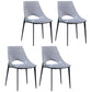 Contemporary Leather Restaurant Side Chair Open Back Dining Chair with Black Legs Grey 4 Piece Set Clearhalo ' kitchen&dining_furn' 'Dining Chairs' 'Dining Tables & Seating' 'dining_chair' 'furn' 'furn_dining_chair' 'Furniture' 'furniture_dining_chair' 'Kitchen & Dining Furniture' 'kitchen' 4206472