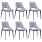 Contemporary Leather Restaurant Side Chair Open Back Dining Chair with Black Legs Grey 6 Piece Set Clearhalo ' kitchen&dining_furn' 'Dining Chairs' 'Dining Tables & Seating' 'dining_chair' 'furn' 'furn_dining_chair' 'Furniture' 'furniture_dining_chair' 'Kitchen & Dining Furniture' 'kitchen' 4206474