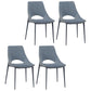 Contemporary Leather Restaurant Side Chair Open Back Dining Chair with Black Legs Blue 4 Piece Set Clearhalo ' kitchen&dining_furn' 'Dining Chairs' 'Dining Tables & Seating' 'dining_chair' 'furn' 'furn_dining_chair' 'Furniture' 'furniture_dining_chair' 'Kitchen & Dining Furniture' 'kitchen' 4206478