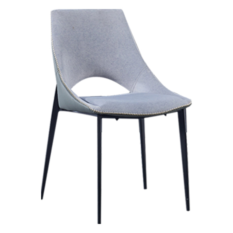 Contemporary Leather Restaurant Side Chair Open Back Dining Chair with Black Legs Clearhalo ' kitchen&dining_furn' 'Dining Chairs' 'Dining Tables & Seating' 'dining_chair' 'furn' 'furn_dining_chair' 'Furniture' 'furniture_dining_chair' 'Kitchen & Dining Furniture' 'kitchen' 4206479