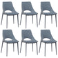 Contemporary Leather Restaurant Side Chair Open Back Dining Chair with Black Legs Blue 6 Piece Set Clearhalo ' kitchen&dining_furn' 'Dining Chairs' 'Dining Tables & Seating' 'dining_chair' 'furn' 'furn_dining_chair' 'Furniture' 'furniture_dining_chair' 'Kitchen & Dining Furniture' 'kitchen' 4206480