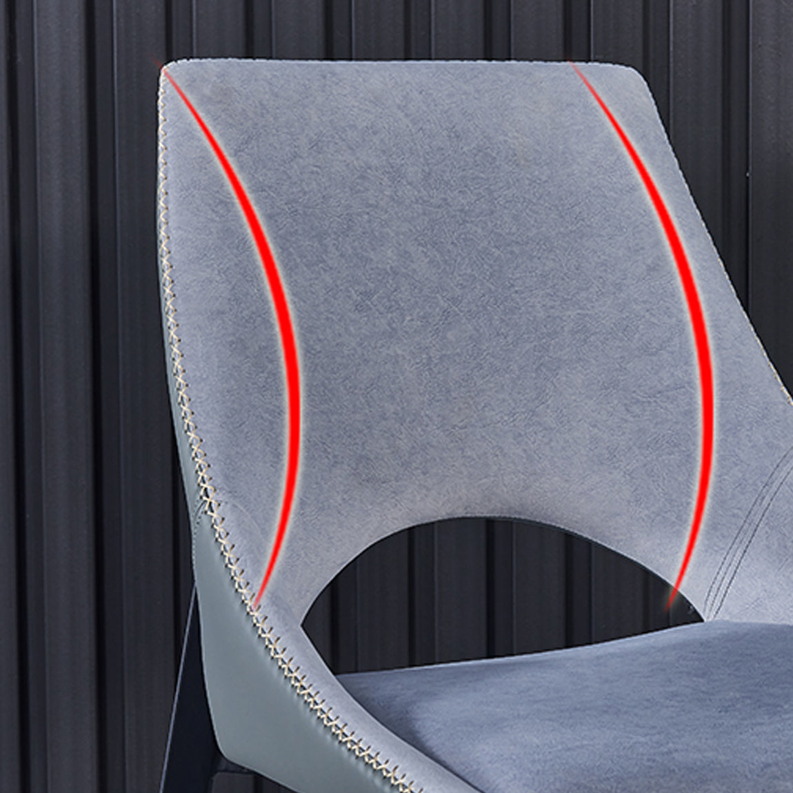 Contemporary Leather Restaurant Side Chair Open Back Dining Chair with Black Legs Clearhalo ' kitchen&dining_furn' 'Dining Chairs' 'Dining Tables & Seating' 'dining_chair' 'furn' 'furn_dining_chair' 'Furniture' 'furniture_dining_chair' 'Kitchen & Dining Furniture' 'kitchen' 4206481