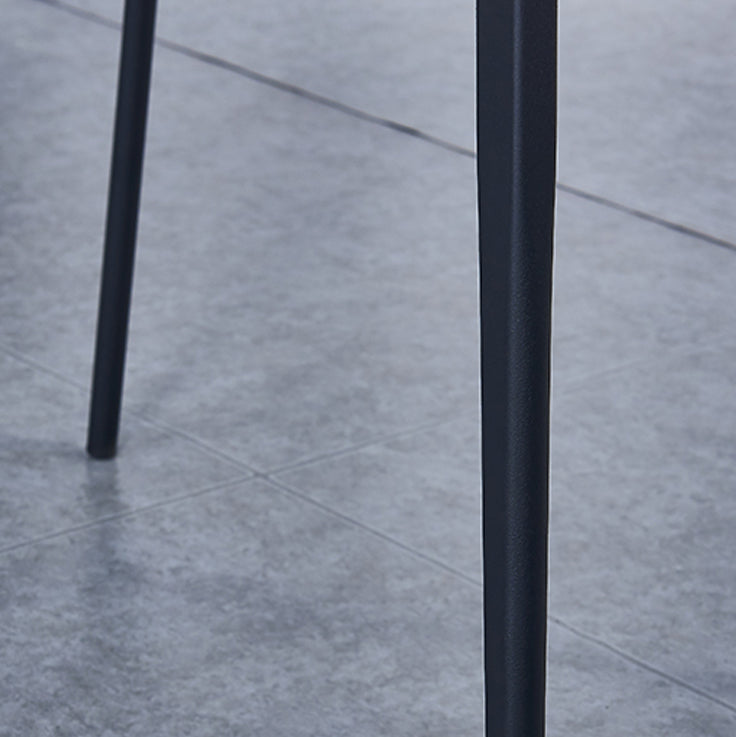 Contemporary Leather Restaurant Side Chair Open Back Dining Chair with Black Legs Clearhalo ' kitchen&dining_furn' 'Dining Chairs' 'Dining Tables & Seating' 'dining_chair' 'furn' 'furn_dining_chair' 'Furniture' 'furniture_dining_chair' 'Kitchen & Dining Furniture' 'kitchen' 4206482