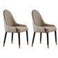 Glam Wood Dining Arm Chairs Faux Leather Dining Chairs for Restaurant Use (Set of 2) Grey Clearhalo ' kitchen&dining_furn' 'Dining Chairs' 'Dining Tables & Seating' 'dining_chair' 'furn' 'furn_dining_chair' 'Furniture' 'furniture_dining_chair' 'Kitchen & Dining Furniture' 'kitchen' 4206507