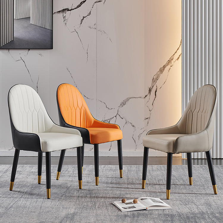 Glam Wood Dining Arm Chairs Faux Leather Dining Chairs for Restaurant Use (Set of 2) Clearhalo ' kitchen&dining_furn' 'Dining Chairs' 'Dining Tables & Seating' 'dining_chair' 'furn' 'furn_dining_chair' 'Furniture' 'furniture_dining_chair' 'Kitchen & Dining Furniture' 'kitchen' 4206511