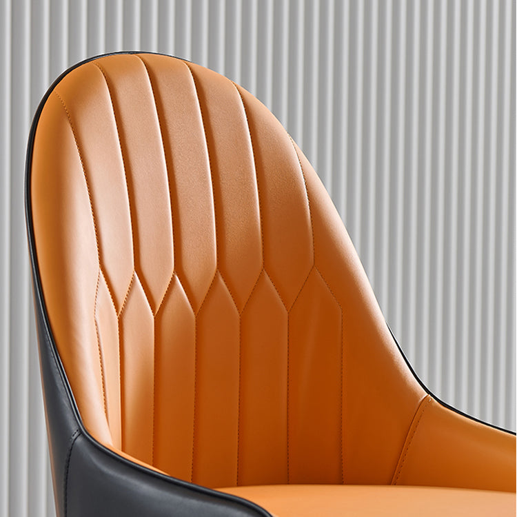 Glam Wood Dining Arm Chairs Faux Leather Dining Chairs for Restaurant Use (Set of 2) Clearhalo ' kitchen&dining_furn' 'Dining Chairs' 'Dining Tables & Seating' 'dining_chair' 'furn' 'furn_dining_chair' 'Furniture' 'furniture_dining_chair' 'Kitchen & Dining Furniture' 'kitchen' 4206515