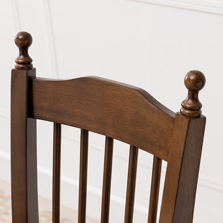 Traditional Rubberwood Wood Dining Side Chair Slat Back Single Dining Chair Clearhalo ' kitchen&dining_furn' 'Dining Chairs' 'Dining Tables & Seating' 'dining_chair' 'furn' 'furn_dining_chair' 'Furniture' 'furniture_dining_chair' 'Kitchen & Dining Furniture' 'kitchen' 4206527