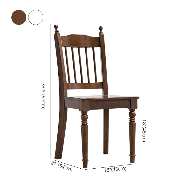Traditional Rubberwood Wood Dining Side Chair Slat Back Single Dining Chair Clearhalo ' kitchen&dining_furn' 'Dining Chairs' 'Dining Tables & Seating' 'dining_chair' 'furn' 'furn_dining_chair' 'Furniture' 'furniture_dining_chair' 'Kitchen & Dining Furniture' 'kitchen' 4206532