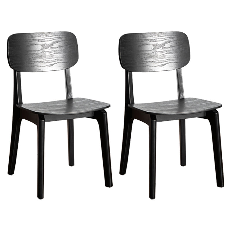 Contemporary Wood Dining Room Chair Leather Dining Chairs for Home Use (Set of 2) Black Clearhalo ' kitchen&dining_furn' 'Dining Chairs' 'Dining Tables & Seating' 'dining_chair' 'furn' 'furn_dining_chair' 'Furniture' 'furniture_dining_chair' 'Kitchen & Dining Furniture' 'kitchen' 4206534