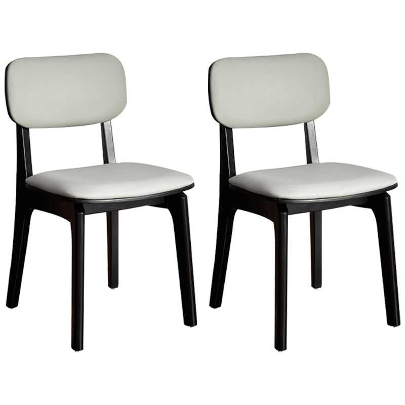 Contemporary Wood Dining Room Chair Leather Dining Chairs for Home Use (Set of 2) Grey Clearhalo ' kitchen&dining_furn' 'Dining Chairs' 'Dining Tables & Seating' 'dining_chair' 'furn' 'furn_dining_chair' 'Furniture' 'furniture_dining_chair' 'Kitchen & Dining Furniture' 'kitchen' 4206537