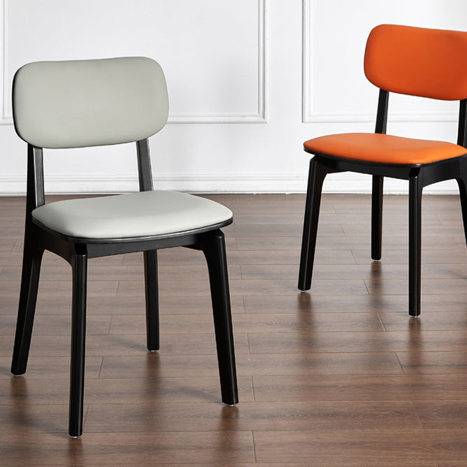 Contemporary Wood Dining Room Chair Leather Dining Chairs for Home Use (Set of 2) Clearhalo ' kitchen&dining_furn' 'Dining Chairs' 'Dining Tables & Seating' 'dining_chair' 'furn' 'furn_dining_chair' 'Furniture' 'furniture_dining_chair' 'Kitchen & Dining Furniture' 'kitchen' 4206545