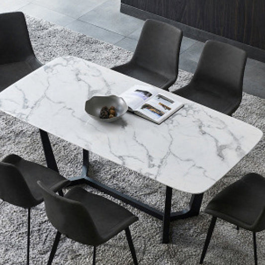 Modern Leather Restaurant Side Chair Solid Back Dining Chair (Set of 2) Clearhalo ' kitchen&dining_furn' 'Dining Chairs' 'Dining Tables & Seating' 'dining_chair' 'furn' 'furn_dining_chair' 'Furniture' 'furniture_dining_chair' 'Kitchen & Dining Furniture' 'kitchen' 4206565