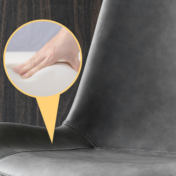 Modern Leather Restaurant Side Chair Solid Back Dining Chair (Set of 2) Clearhalo ' kitchen&dining_furn' 'Dining Chairs' 'Dining Tables & Seating' 'dining_chair' 'furn' 'furn_dining_chair' 'Furniture' 'furniture_dining_chair' 'Kitchen & Dining Furniture' 'kitchen' 4206571