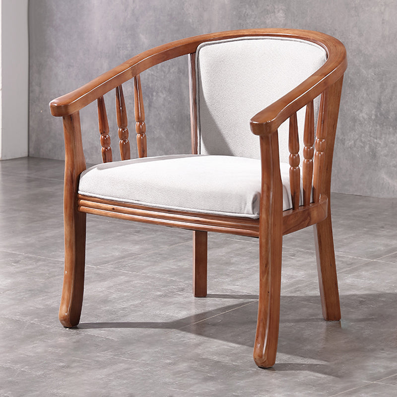 Traditional Wood Dining Arm Chairs Linen Fabric Dining Chair for Restaurant Use Clearhalo ' kitchen&dining_furn' 'Dining Chairs' 'Dining Tables & Seating' 'dining_chair' 'furn' 'furn_dining_chair' 'Furniture' 'furniture_dining_chair' 'Kitchen & Dining Furniture' 'kitchen' 4206574
