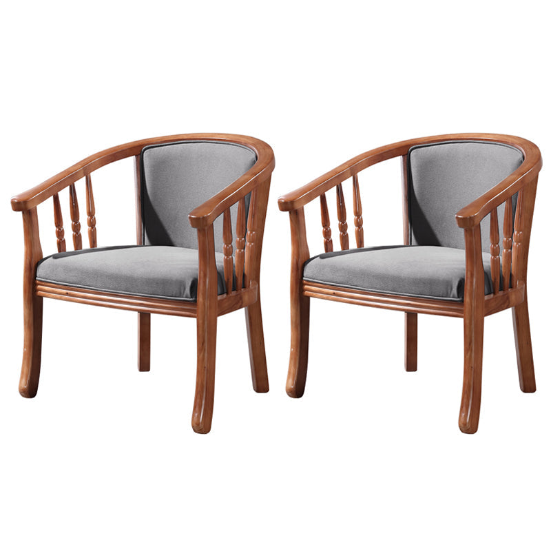 Traditional Wood Dining Arm Chairs Linen Fabric Dining Chair for Restaurant Use Dark Gray 2 Piece Set Clearhalo ' kitchen&dining_furn' 'Dining Chairs' 'Dining Tables & Seating' 'dining_chair' 'furn' 'furn_dining_chair' 'Furniture' 'furniture_dining_chair' 'Kitchen & Dining Furniture' 'kitchen' 4206576