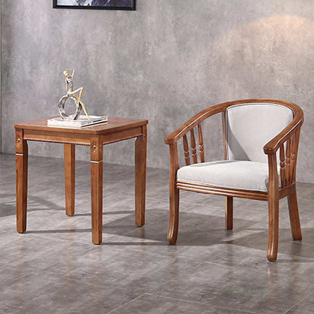 Traditional Wood Dining Arm Chairs Linen Fabric Dining Chair for Restaurant Use Clearhalo ' kitchen&dining_furn' 'Dining Chairs' 'Dining Tables & Seating' 'dining_chair' 'furn' 'furn_dining_chair' 'Furniture' 'furniture_dining_chair' 'Kitchen & Dining Furniture' 'kitchen' 4206577