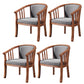 Traditional Wood Dining Arm Chairs Linen Fabric Dining Chair for Restaurant Use Dark Gray 4 Piece Set Clearhalo ' kitchen&dining_furn' 'Dining Chairs' 'Dining Tables & Seating' 'dining_chair' 'furn' 'furn_dining_chair' 'Furniture' 'furniture_dining_chair' 'Kitchen & Dining Furniture' 'kitchen' 4206579