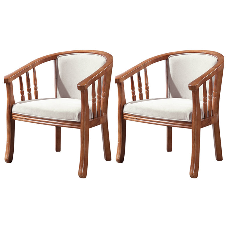 Traditional Wood Dining Arm Chairs Linen Fabric Dining Chair for Restaurant Use Light Gray 2 Piece Set Clearhalo ' kitchen&dining_furn' 'Dining Chairs' 'Dining Tables & Seating' 'dining_chair' 'furn' 'furn_dining_chair' 'Furniture' 'furniture_dining_chair' 'Kitchen & Dining Furniture' 'kitchen' 4206583