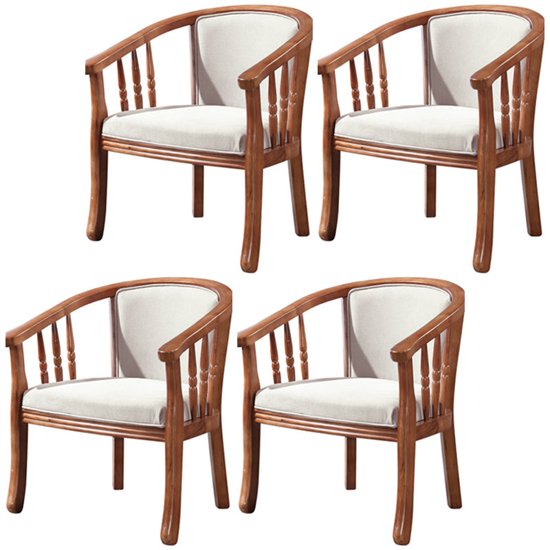 Traditional Wood Dining Arm Chairs Linen Fabric Dining Chair for Restaurant Use Light Gray 4 Piece Set Clearhalo ' kitchen&dining_furn' 'Dining Chairs' 'Dining Tables & Seating' 'dining_chair' 'furn' 'furn_dining_chair' 'Furniture' 'furniture_dining_chair' 'Kitchen & Dining Furniture' 'kitchen' 4206585