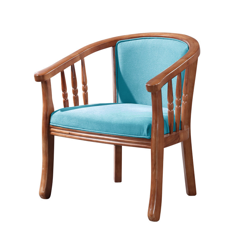 Traditional Wood Dining Arm Chairs Linen Fabric Dining Chair for Restaurant Use Sky Blue 1 Piece Clearhalo ' kitchen&dining_furn' 'Dining Chairs' 'Dining Tables & Seating' 'dining_chair' 'furn' 'furn_dining_chair' 'Furniture' 'furniture_dining_chair' 'Kitchen & Dining Furniture' 'kitchen' 4206587