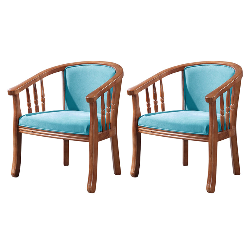 Traditional Wood Dining Arm Chairs Linen Fabric Dining Chair for Restaurant Use Sky Blue 2 Piece Set Clearhalo ' kitchen&dining_furn' 'Dining Chairs' 'Dining Tables & Seating' 'dining_chair' 'furn' 'furn_dining_chair' 'Furniture' 'furniture_dining_chair' 'Kitchen & Dining Furniture' 'kitchen' 4206588