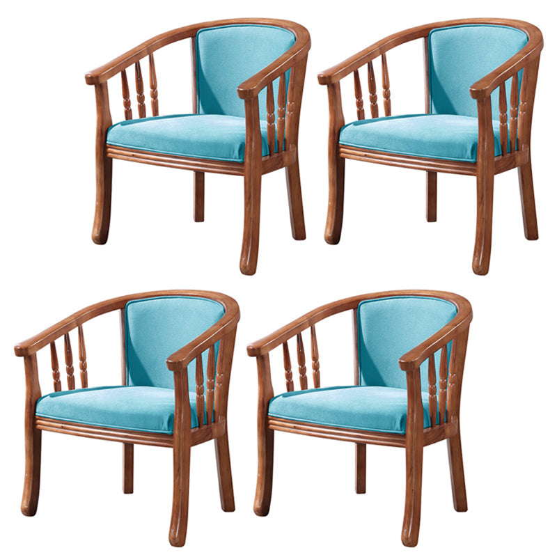 Traditional Wood Dining Arm Chairs Linen Fabric Dining Chair for Restaurant Use Sky Blue 4 Piece Set Clearhalo ' kitchen&dining_furn' 'Dining Chairs' 'Dining Tables & Seating' 'dining_chair' 'furn' 'furn_dining_chair' 'Furniture' 'furniture_dining_chair' 'Kitchen & Dining Furniture' 'kitchen' 4206590