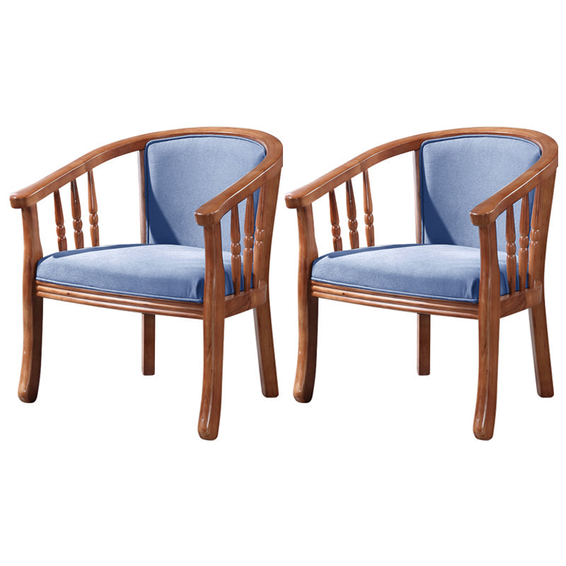 Traditional Wood Dining Arm Chairs Linen Fabric Dining Chair for Restaurant Use Dark Blue 2 Piece Set Clearhalo ' kitchen&dining_furn' 'Dining Chairs' 'Dining Tables & Seating' 'dining_chair' 'furn' 'furn_dining_chair' 'Furniture' 'furniture_dining_chair' 'Kitchen & Dining Furniture' 'kitchen' 4206592
