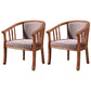 Traditional Wood Dining Arm Chairs Linen Fabric Dining Chair for Restaurant Use Dark Coffee 2 Piece Set Clearhalo ' kitchen&dining_furn' 'Dining Chairs' 'Dining Tables & Seating' 'dining_chair' 'furn' 'furn_dining_chair' 'Furniture' 'furniture_dining_chair' 'Kitchen & Dining Furniture' 'kitchen' 4206595