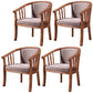 Traditional Wood Dining Arm Chairs Linen Fabric Dining Chair for Restaurant Use Dark Coffee 4 Piece Set Clearhalo ' kitchen&dining_furn' 'Dining Chairs' 'Dining Tables & Seating' 'dining_chair' 'furn' 'furn_dining_chair' 'Furniture' 'furniture_dining_chair' 'Kitchen & Dining Furniture' 'kitchen' 4206596