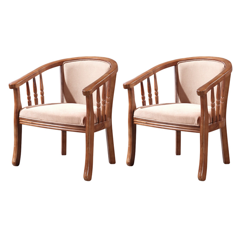 Traditional Wood Dining Arm Chairs Linen Fabric Dining Chair for Restaurant Use Light Coffee 2 Piece Set Clearhalo ' kitchen&dining_furn' 'Dining Chairs' 'Dining Tables & Seating' 'dining_chair' 'furn' 'furn_dining_chair' 'Furniture' 'furniture_dining_chair' 'Kitchen & Dining Furniture' 'kitchen' 4206598