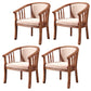 Traditional Wood Dining Arm Chairs Linen Fabric Dining Chair for Restaurant Use Light Coffee 4 Piece Set Clearhalo ' kitchen&dining_furn' 'Dining Chairs' 'Dining Tables & Seating' 'dining_chair' 'furn' 'furn_dining_chair' 'Furniture' 'furniture_dining_chair' 'Kitchen & Dining Furniture' 'kitchen' 4206599