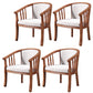 Traditional Wood Dining Arm Chairs Linen Fabric Dining Chair for Restaurant Use Off-White 4 Piece Set Clearhalo ' kitchen&dining_furn' 'Dining Chairs' 'Dining Tables & Seating' 'dining_chair' 'furn' 'furn_dining_chair' 'Furniture' 'furniture_dining_chair' 'Kitchen & Dining Furniture' 'kitchen' 4206602