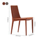 Designer Style Leather Home Side Chair Solid Back Dining Chair (Set of 2) Clearhalo ' kitchen&dining_furn' 'Dining Chairs' 'Dining Tables & Seating' 'dining_chair' 'furn' 'furn_dining_chair' 'Furniture' 'furniture_dining_chair' 'Kitchen & Dining Furniture' 'kitchen' 4206618