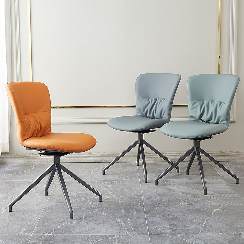 Contemporary Metal Dining Armless Chair Swivel Side Chair for Home Use Clearhalo ' kitchen&dining_furn' 'Dining Chairs' 'Dining Tables & Seating' 'dining_chair' 'furn' 'furn_dining_chair' 'Furniture' 'furniture_dining_chair' 'Kitchen & Dining Furniture' 'kitchen' 4206619