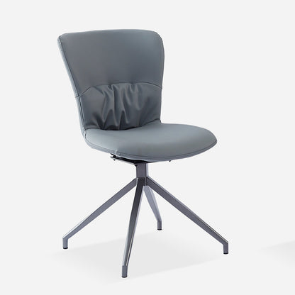 Contemporary Metal Dining Armless Chair Swivel Side Chair for Home Use Grey 1 Piece Clearhalo ' kitchen&dining_furn' 'Dining Chairs' 'Dining Tables & Seating' 'dining_chair' 'furn' 'furn_dining_chair' 'Furniture' 'furniture_dining_chair' 'Kitchen & Dining Furniture' 'kitchen' 4206621