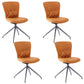 Contemporary Metal Dining Armless Chair Swivel Side Chair for Home Use Orange 4 Piece Set Clearhalo ' kitchen&dining_furn' 'Dining Chairs' 'Dining Tables & Seating' 'dining_chair' 'furn' 'furn_dining_chair' 'Furniture' 'furniture_dining_chair' 'Kitchen & Dining Furniture' 'kitchen' 4206625