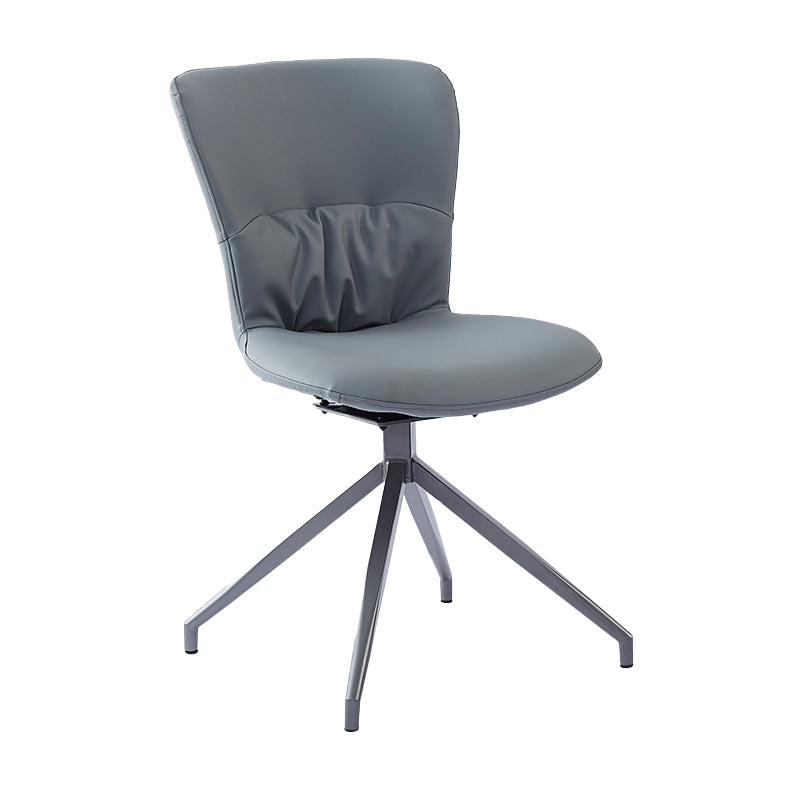 Contemporary Metal Dining Armless Chair Swivel Side Chair for Home Use Clearhalo ' kitchen&dining_furn' 'Dining Chairs' 'Dining Tables & Seating' 'dining_chair' 'furn' 'furn_dining_chair' 'Furniture' 'furniture_dining_chair' 'Kitchen & Dining Furniture' 'kitchen' 4206627