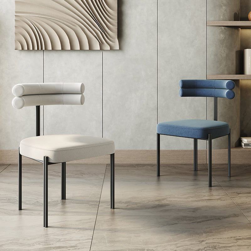 Designer Style Open Back Restaurant Side Chair Matte Finish Velvet Dining Chair Clearhalo ' kitchen&dining_furn' 'Dining Chairs' 'Dining Tables & Seating' 'dining_chair' 'furn' 'furn_dining_chair' 'Furniture' 'furniture_dining_chair' 'Kitchen & Dining Furniture' 'kitchen' 4206639