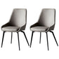 Modern Restaurant Leather Side Chair Matte Finish Parsons Dining Chair with Black Legs Grey 2 Piece Set Clearhalo ' kitchen&dining_furn' 'Dining Chairs' 'Dining Tables & Seating' 'dining_chair' 'furn' 'furn_dining_chair' 'Furniture' 'furniture_dining_chair' 'Kitchen & Dining Furniture' 'kitchen' 4206652
