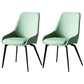 Modern Restaurant Leather Side Chair Matte Finish Parsons Dining Chair with Black Legs Light Green 2 Piece Set Clearhalo ' kitchen&dining_furn' 'Dining Chairs' 'Dining Tables & Seating' 'dining_chair' 'furn' 'furn_dining_chair' 'Furniture' 'furniture_dining_chair' 'Kitchen & Dining Furniture' 'kitchen' 4206655
