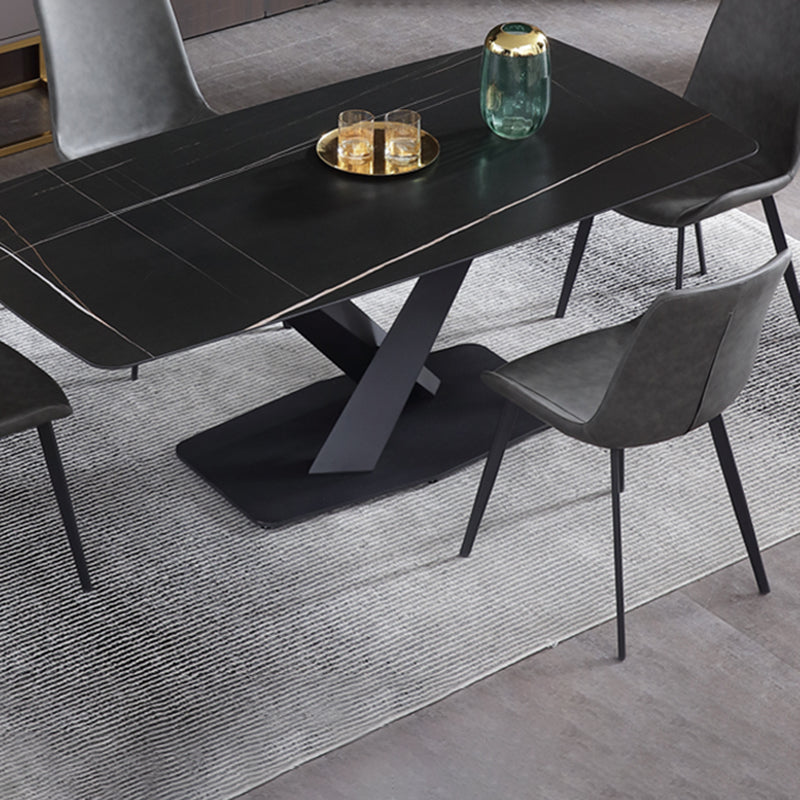 Modern Restaurant Leather Side Chair Solid Back Dining Chair with Black Legs Clearhalo ' kitchen&dining_furn' 'Dining Chairs' 'Dining Tables & Seating' 'dining_chair' 'furn' 'furn_dining_chair' 'Furniture' 'furniture_dining_chair' 'Kitchen & Dining Furniture' 'kitchen' 4206670