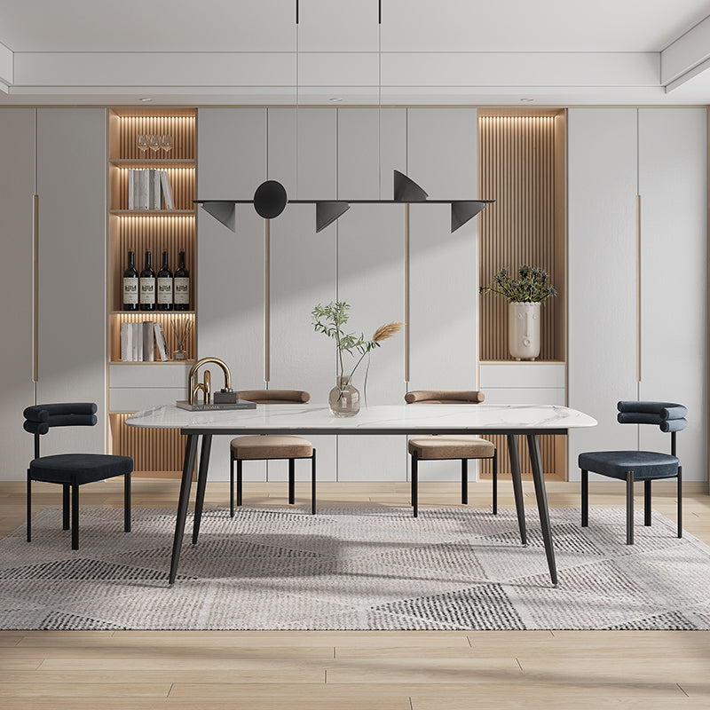 Modern Style Home Side Chair Open Back Upholstered Designer Dining Room Chair Clearhalo ' kitchen&dining_furn' 'Dining Chairs' 'Dining Tables & Seating' 'dining_chair' 'furn' 'furn_dining_chair' 'Furniture' 'furniture_dining_chair' 'Kitchen & Dining Furniture' 'kitchen' 4206681