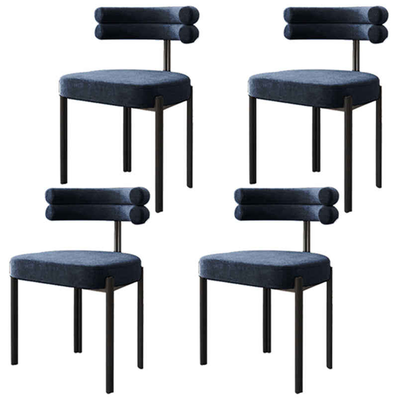 Modern Style Home Side Chair Open Back Upholstered Designer Dining Room Chair Blue 4 Piece Set Clearhalo ' kitchen&dining_furn' 'Dining Chairs' 'Dining Tables & Seating' 'dining_chair' 'furn' 'furn_dining_chair' 'Furniture' 'furniture_dining_chair' 'Kitchen & Dining Furniture' 'kitchen' 4206683