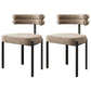 Modern Style Home Side Chair Open Back Upholstered Designer Dining Room Chair Khaki 2 Piece Set Clearhalo ' kitchen&dining_furn' 'Dining Chairs' 'Dining Tables & Seating' 'dining_chair' 'furn' 'furn_dining_chair' 'Furniture' 'furniture_dining_chair' 'Kitchen & Dining Furniture' 'kitchen' 4206693