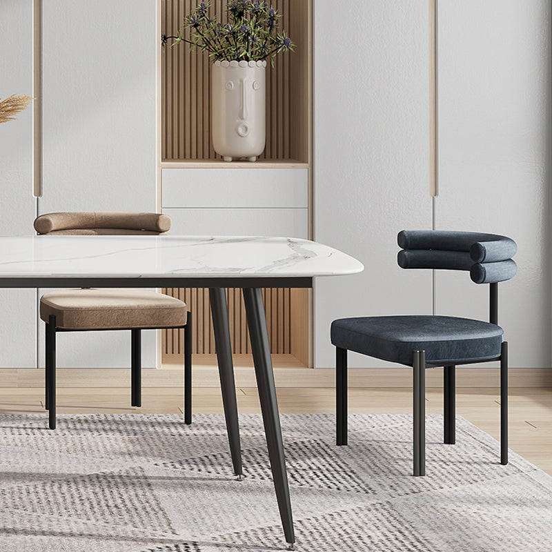 Modern Style Home Side Chair Open Back Upholstered Designer Dining Room Chair Clearhalo ' kitchen&dining_furn' 'Dining Chairs' 'Dining Tables & Seating' 'dining_chair' 'furn' 'furn_dining_chair' 'Furniture' 'furniture_dining_chair' 'Kitchen & Dining Furniture' 'kitchen' 4206697