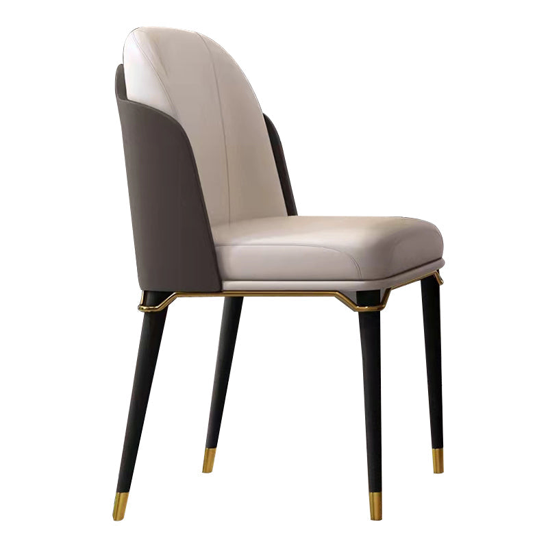 Home Armless Dining Chairs Upholstered Side Chairs with Wood Legs (Set of 2) Clearhalo ' kitchen&dining_furn' 'Dining Chairs' 'Dining Tables & Seating' 'dining_chair' 'furn' 'furn_dining_chair' 'Furniture' 'furniture_dining_chair' 'Kitchen & Dining Furniture' 'kitchen' 4206706