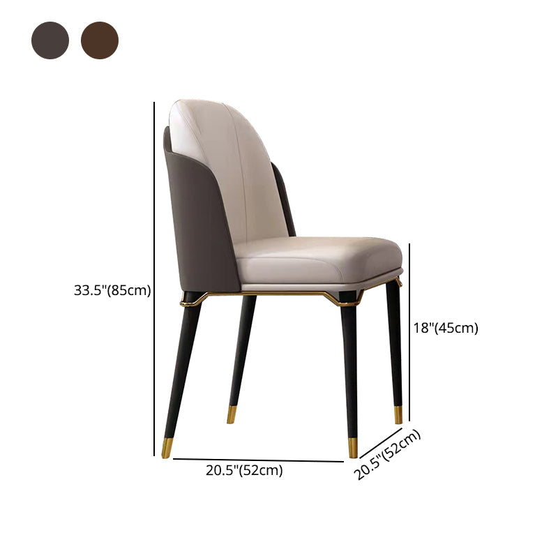 Home Armless Dining Chairs Upholstered Side Chairs with Wood Legs (Set of 2) Clearhalo ' kitchen&dining_furn' 'Dining Chairs' 'Dining Tables & Seating' 'dining_chair' 'furn' 'furn_dining_chair' 'Furniture' 'furniture_dining_chair' 'Kitchen & Dining Furniture' 'kitchen' 4206711