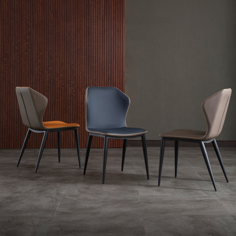 Home Armless Dining Chairs Upholstered Side Chairs with Metal Legs (Set of 2) Clearhalo ' kitchen&dining_furn' 'Dining Chairs' 'Dining Tables & Seating' 'dining_chair' 'furn' 'furn_dining_chair' 'Furniture' 'furniture_dining_chair' 'Kitchen & Dining Furniture' 'kitchen' 4206717